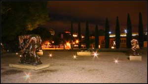 Stanford statues by night, (1080p format)
