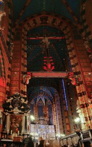 Suspended Cross, St Mary's Basilica, Krakow, Poland
