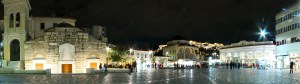 Monastiraki by night : double HD panorama Monastiraki by night : double HD panorama