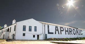 Laphroaig Distillery in the morning sun
